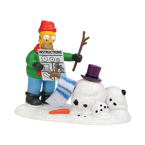 Simpson Snow Village, Department 56, Homer Simpson, How Not To Build a Snowman